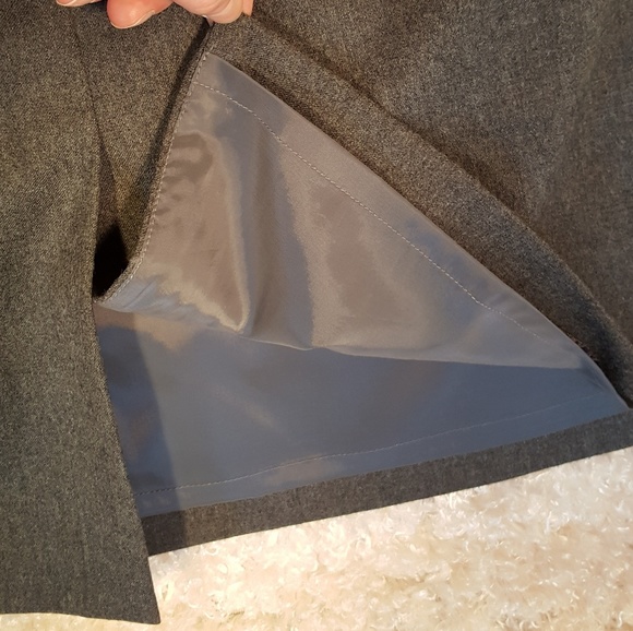 Talbots Grey Wool Pencil Skirt with Front Pockets - Picture 6 of 8